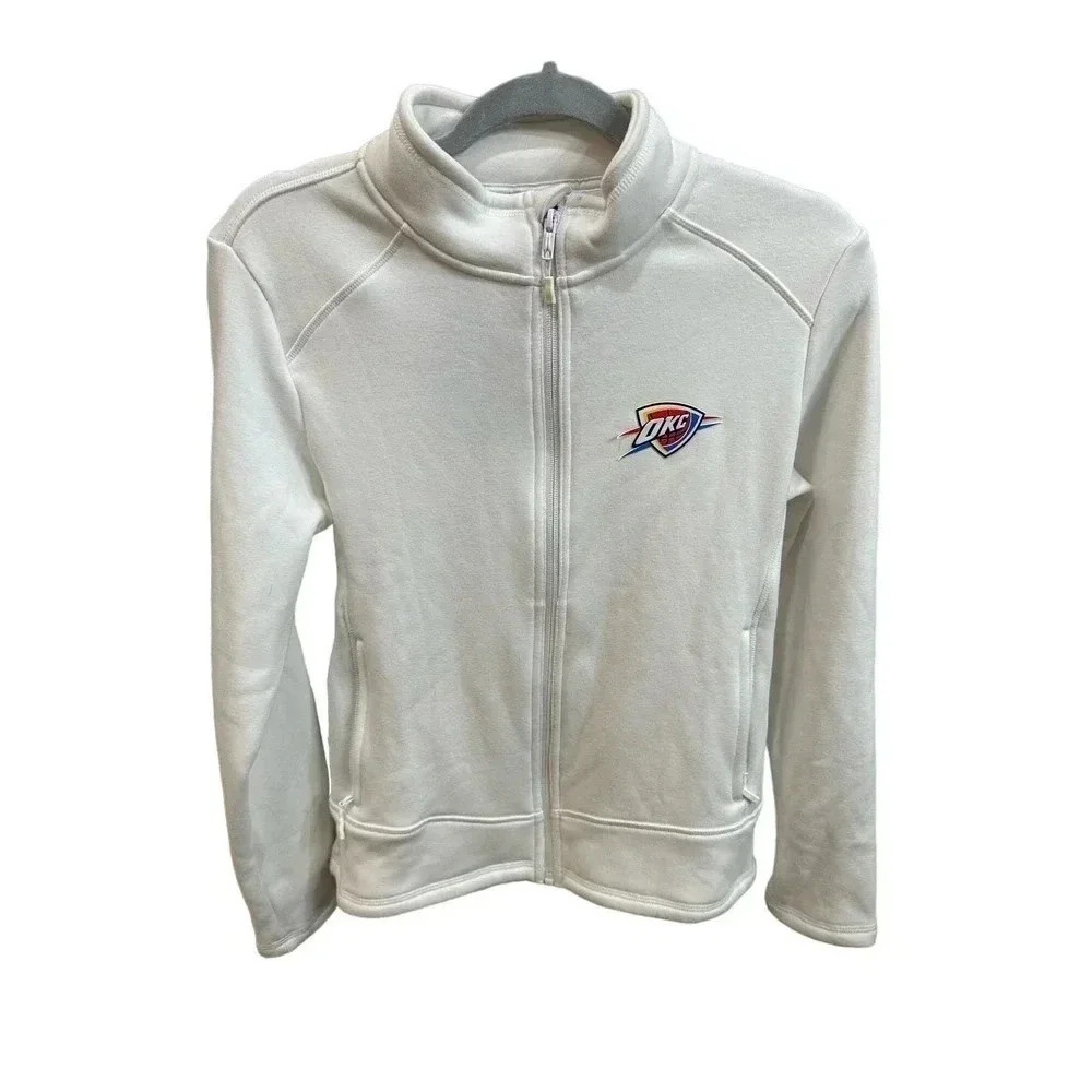 NWT Level Wear FZOOL Tranquil White OKC NBA Full Zipped Track Jacket Size S/P